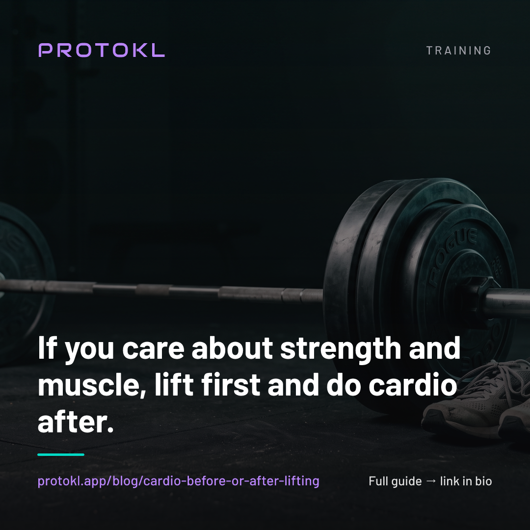 Should You Do Cardio Before or After Lifting? — shareable social card