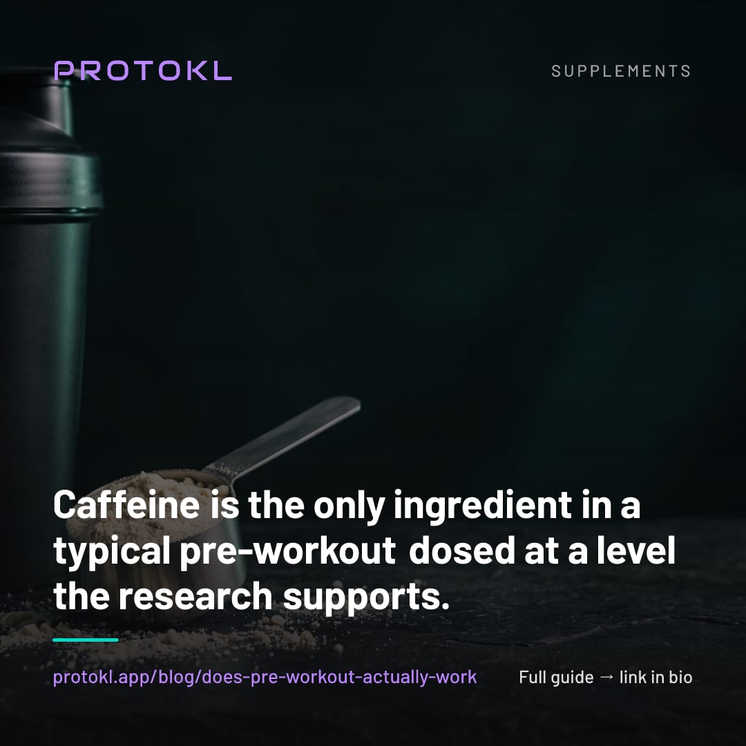 Does Pre-Workout Actually Work? The Caffeine Does. The Tingle Doesn't. — shareable social card