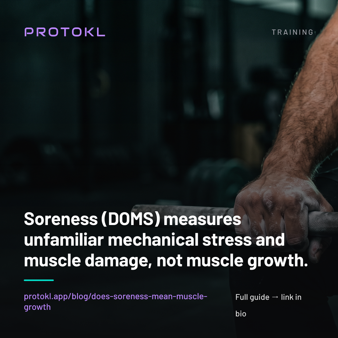 Does Muscle Soreness Mean Muscle Growth? What the Research Actually Says — shareable social card
