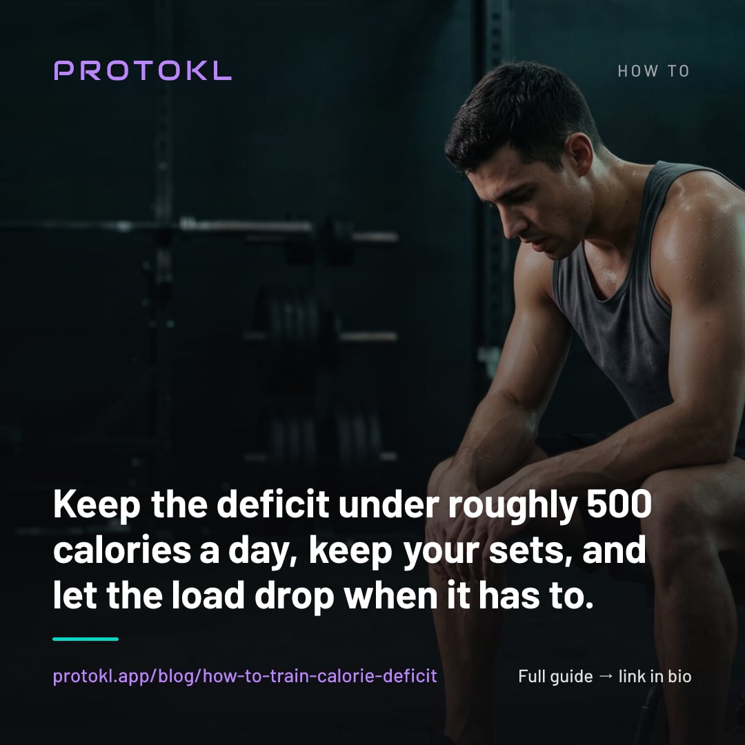 How to Train in a Calorie Deficit (Without Losing What You Built) — shareable social card