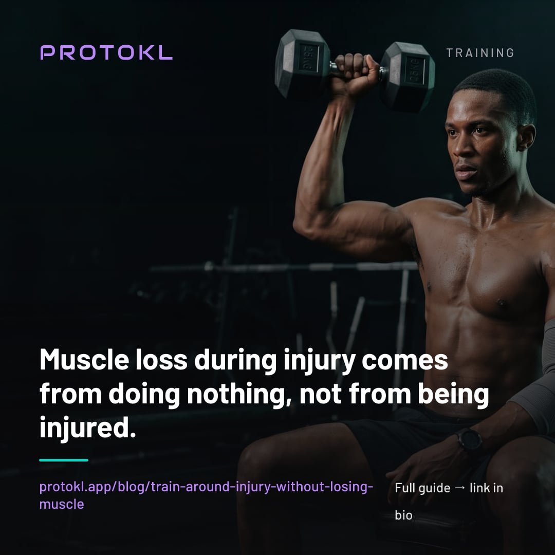 How to Train Around an Injury Without Losing Muscle — shareable social card